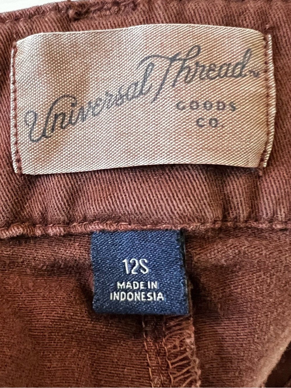 Universal Thread Cropped Chinos in Rust - Picture 3 of 6